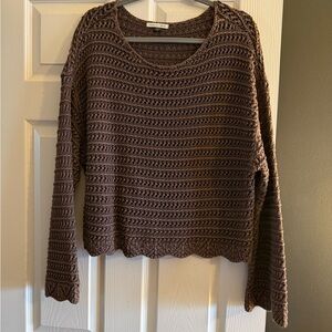 American Eagle Outfitters Brown Knit Sweater